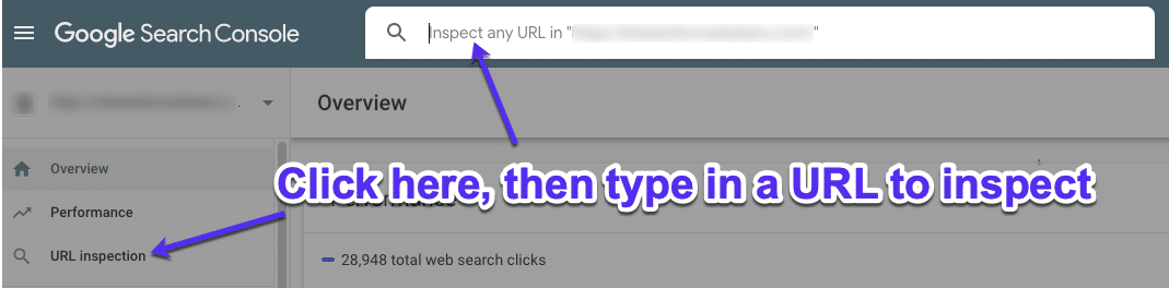 ابزار بازرسی URL در کنسول گوگل